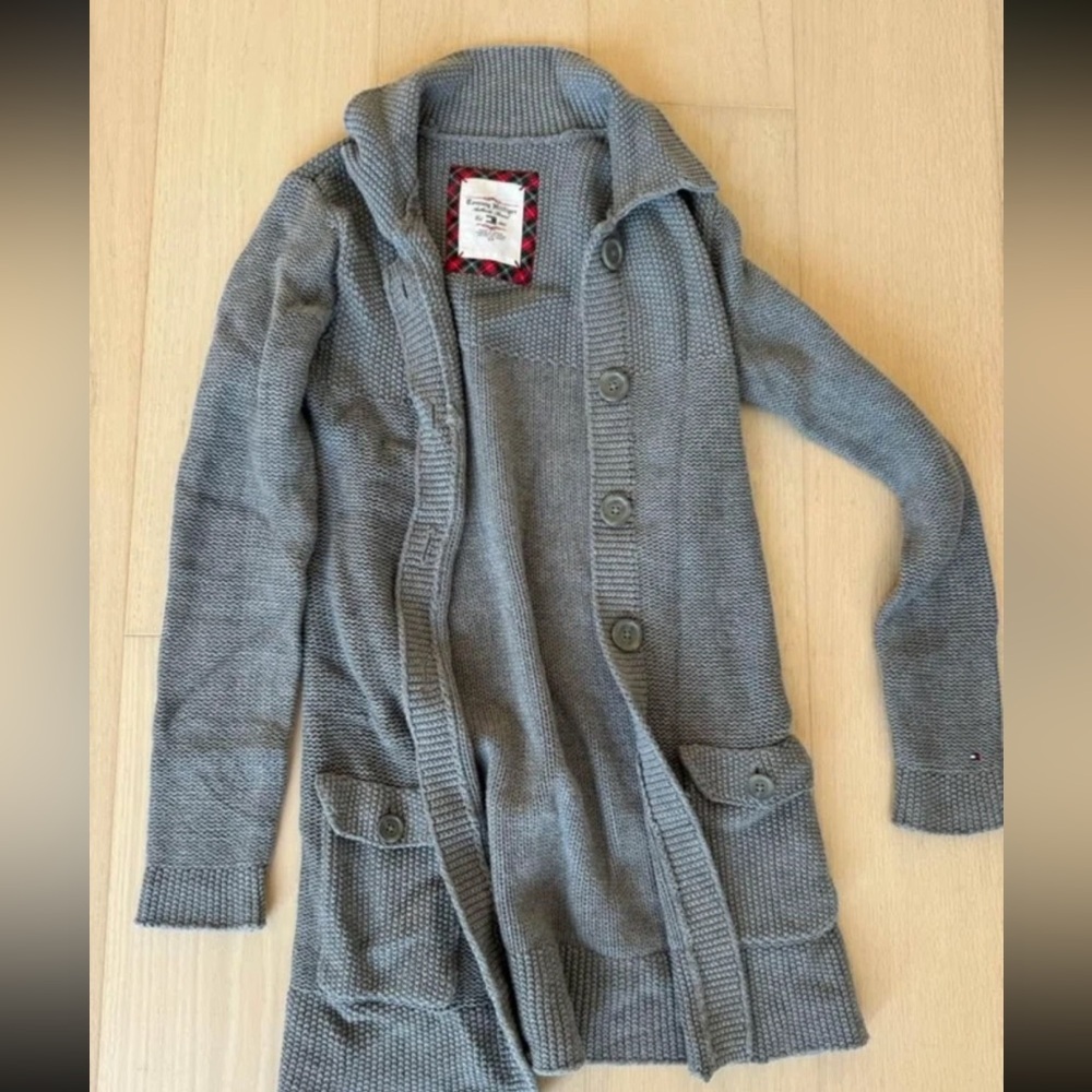 Tommy Hilfiger Charcoal Knit Cardigan